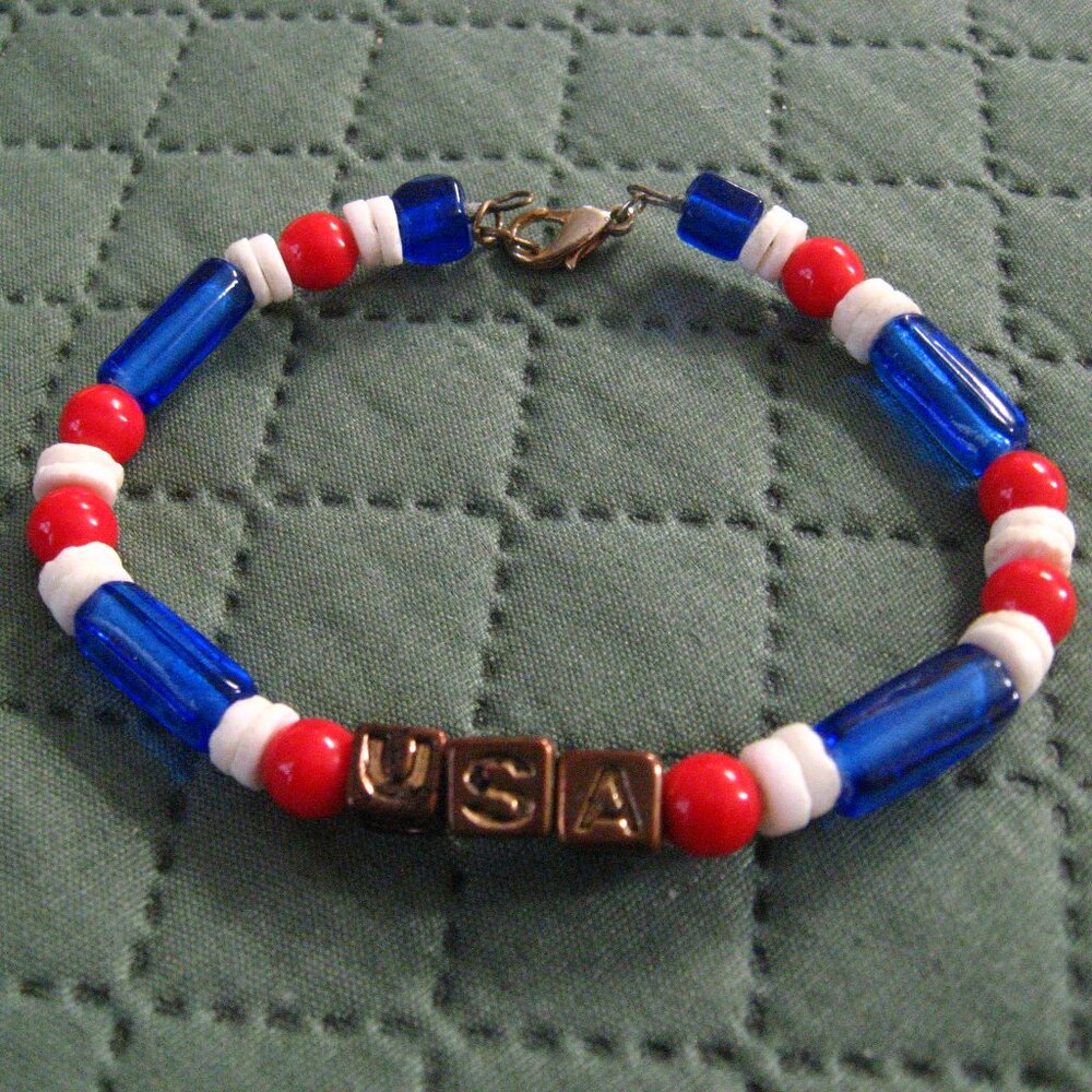 Hand Made Handcraft Art Vintage USA Bracelet